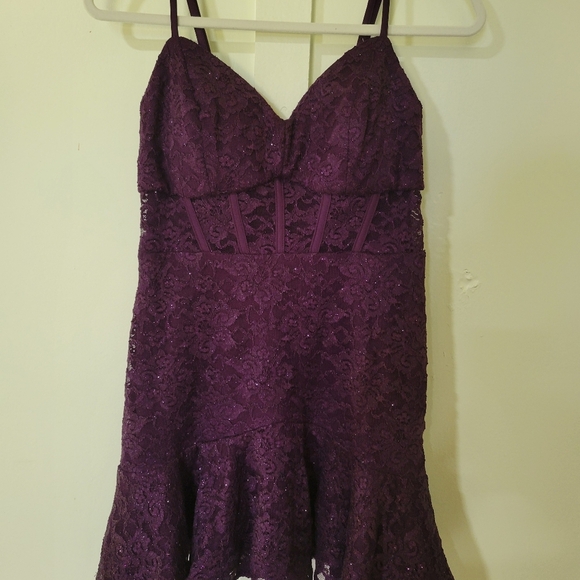 Purple Lace Dress - Picture 1 of 12